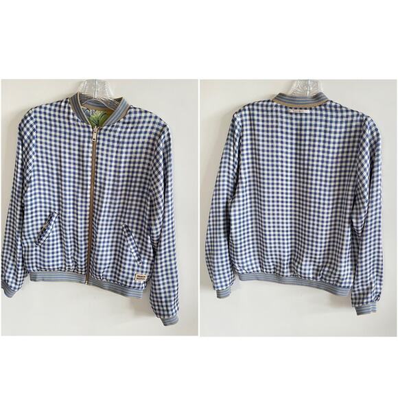 Scotch & Soda Tropical Palm Tree Reversible Satin Bomber Jacket - Picture 8 of 10